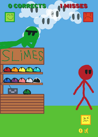Help stickmans to buy slimes!