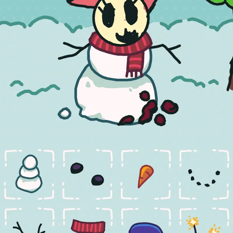 Snowman(/^▽^)/ヾ(´(ｴ)｀ﾉﾞ by @heloki