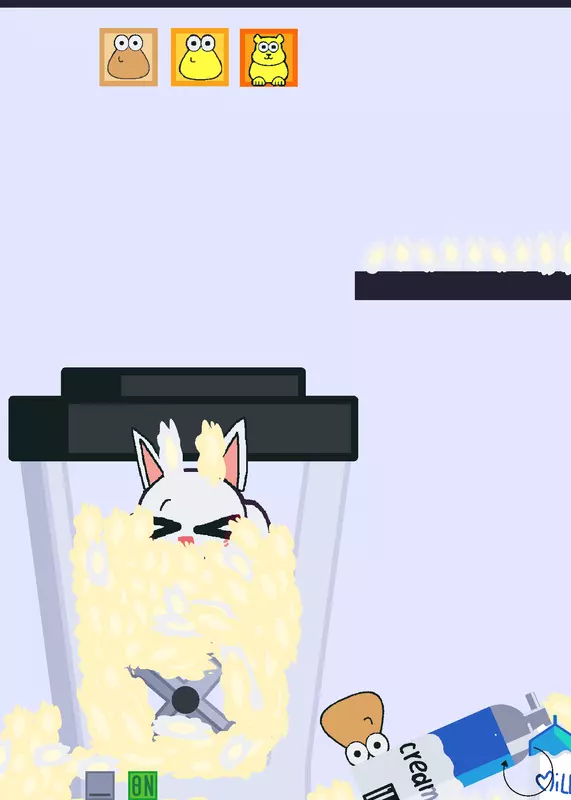 Pou and Cat by @BeltThunderstorm