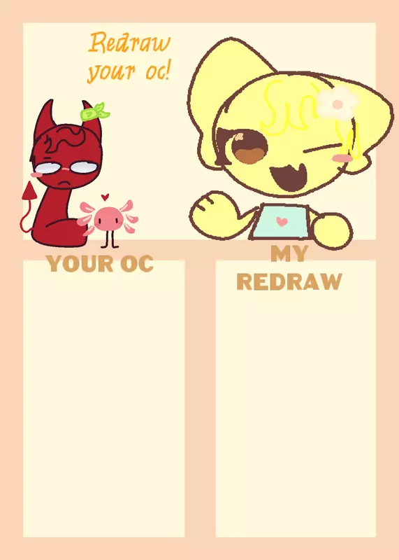 Redraw your ocs! by @ylo352_cutex_x