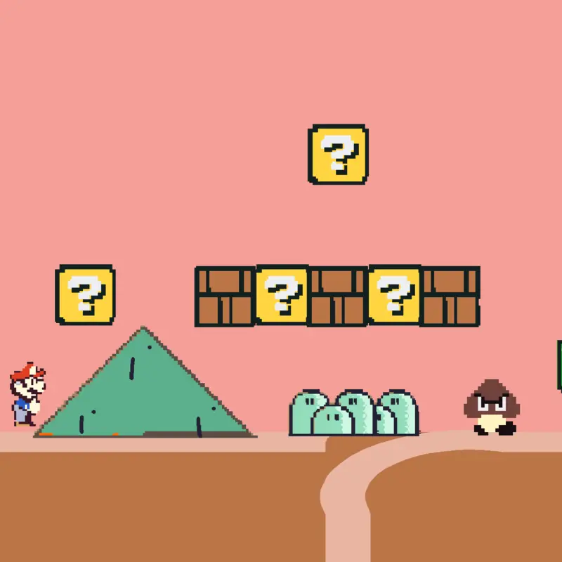 World 1-1 Mario's Russian game by @Mario_Snes9292