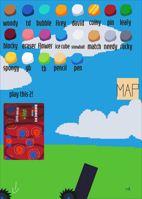 blugreen's the bfdi destroyer but pen is here