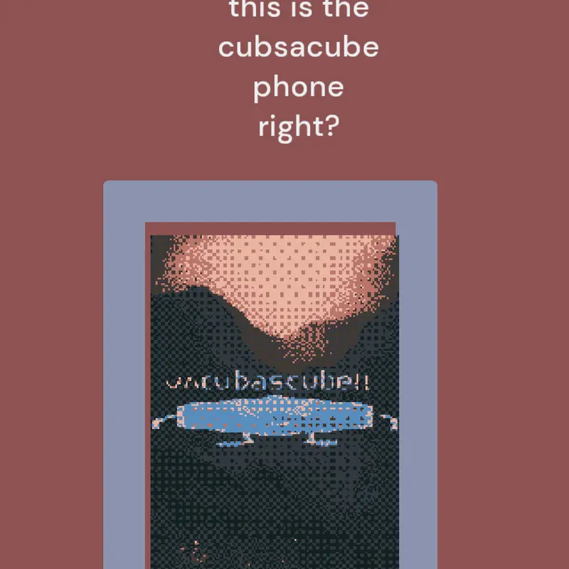 this is the cubsacube phone right? by @thestickman_dude