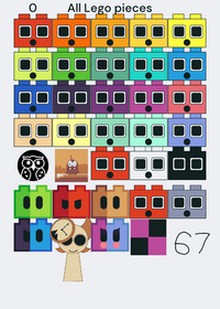 All lego pieces
