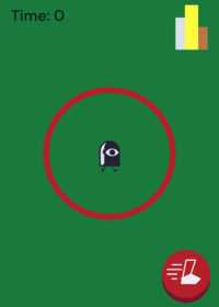 Stay in the circle, but the circle is moving.