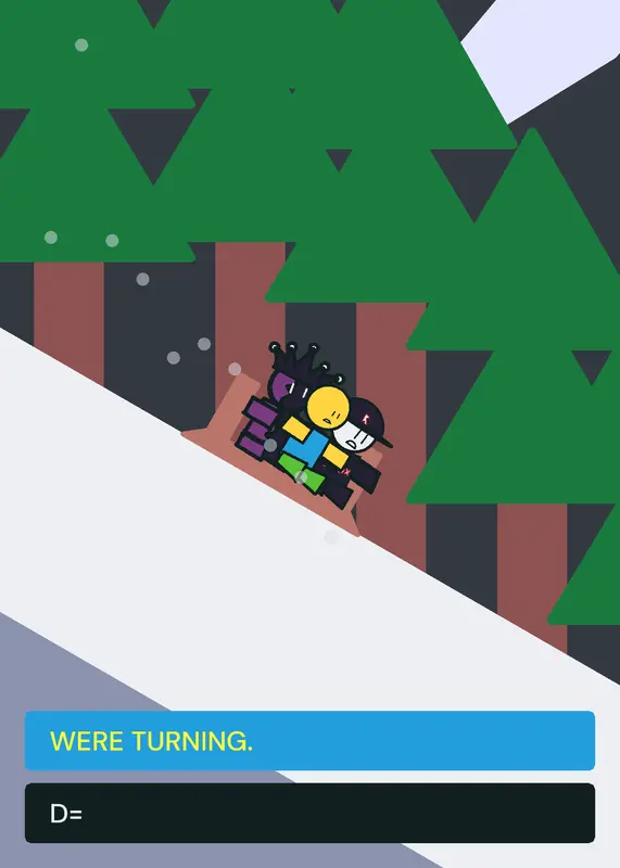 sledding by @silly_goober19