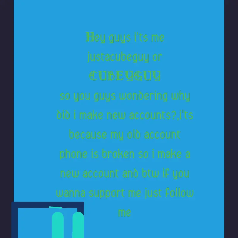 New account by @justacubeguy