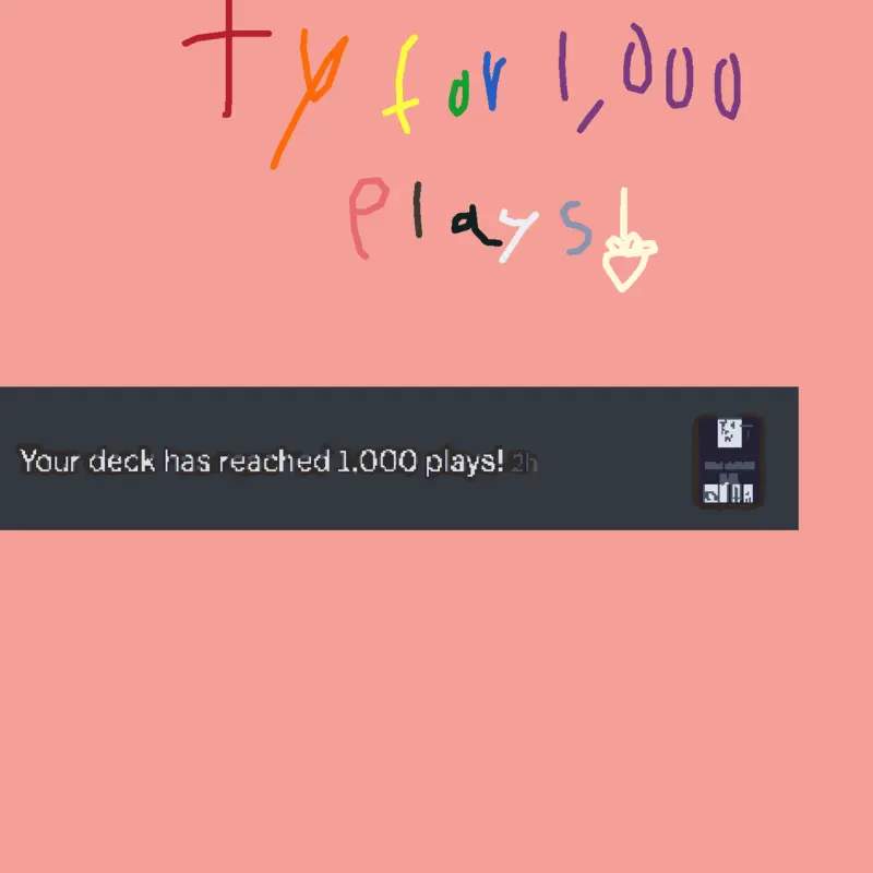 1,000 plays celebration by @strawberry_lover_xoxo