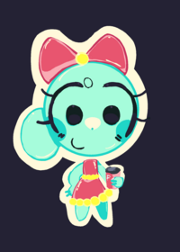 Free sticker# dandy world # poppy