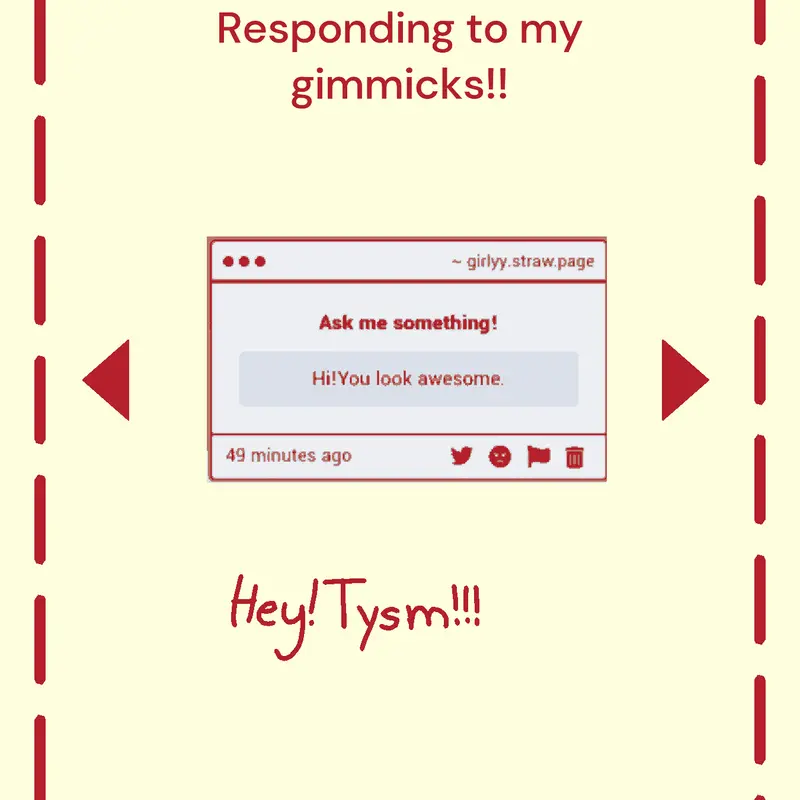Responding to my Gimmicks! by @jujubear
