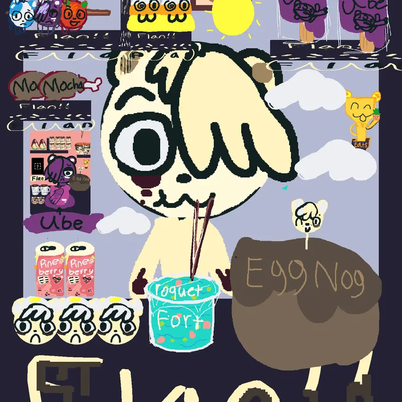 Flan eats by @MyAltIsFlavorRemixALT