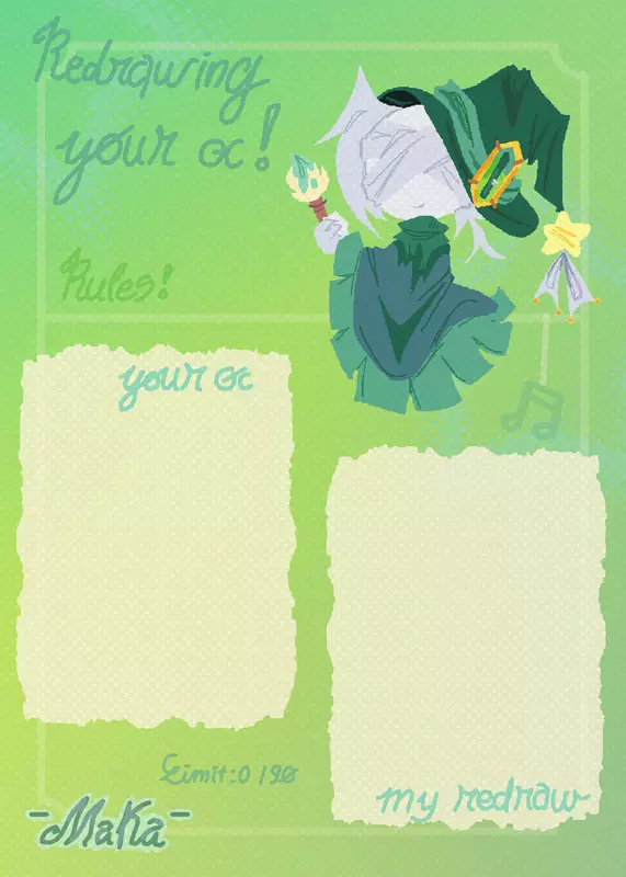 Redrawing your oc by maka by @-Maka-
