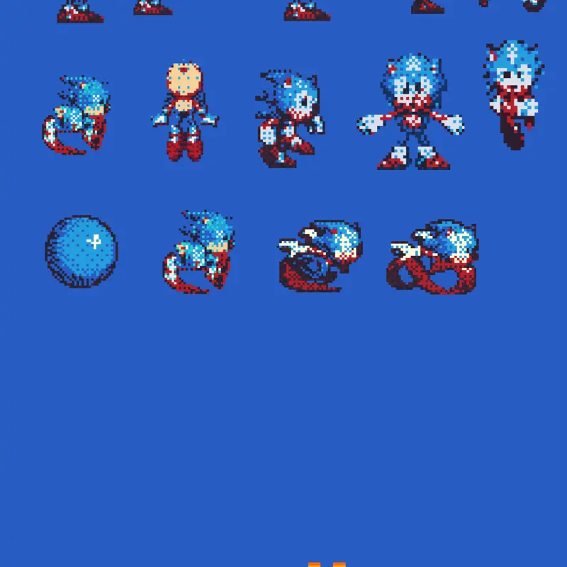 Ultimate Sonic mania sprites by @bluududHp