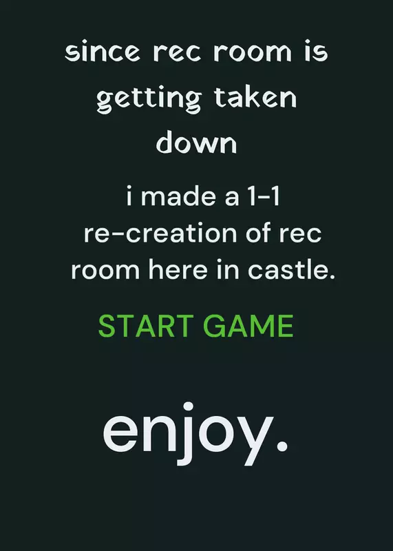 Rec room recreated in castle by @stuffff