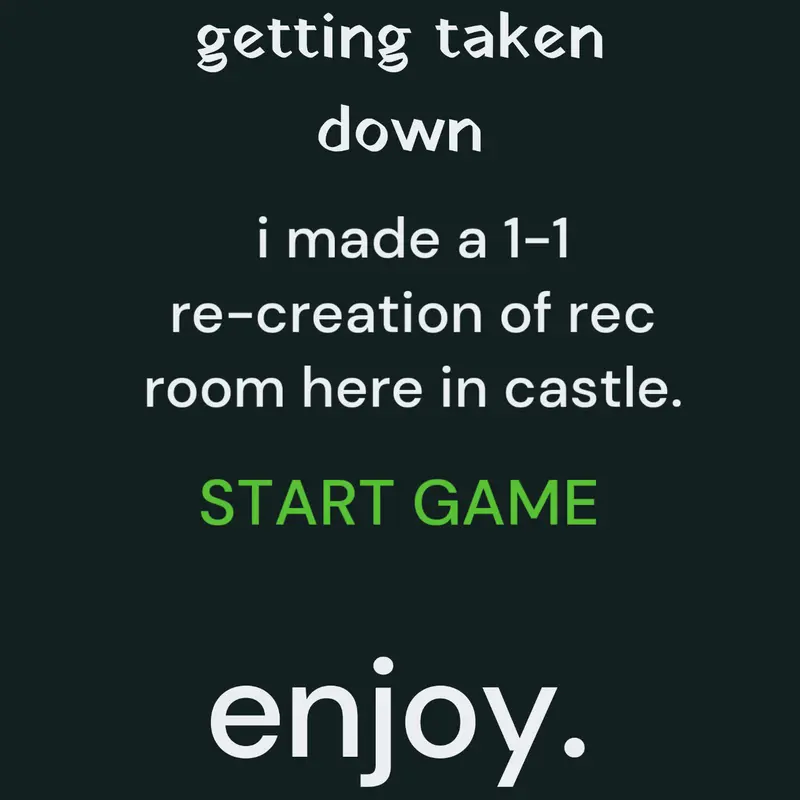 Rec room recreated in castle by @stuffff