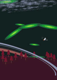Aurora seen from the surface of antie