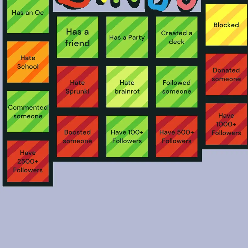 Bingo by @SariaTheAssistantSpooky