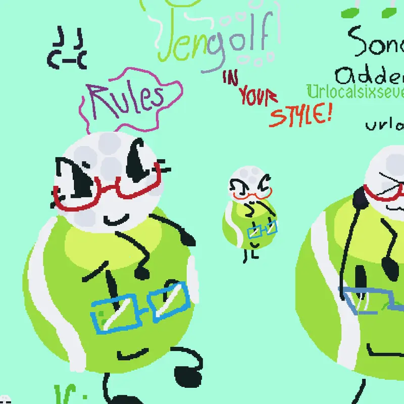 draw Tengolf (Tennis Ball × Golf Ball) by @random_mutifandomguy