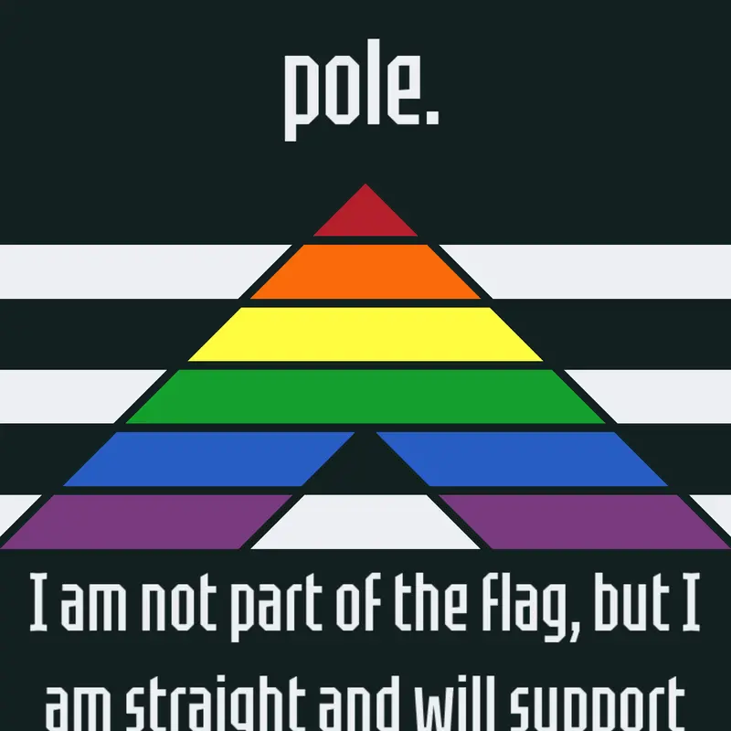 Straight Ally 🖤🤍🏳️‍🌈🤍🖤 by @Meent