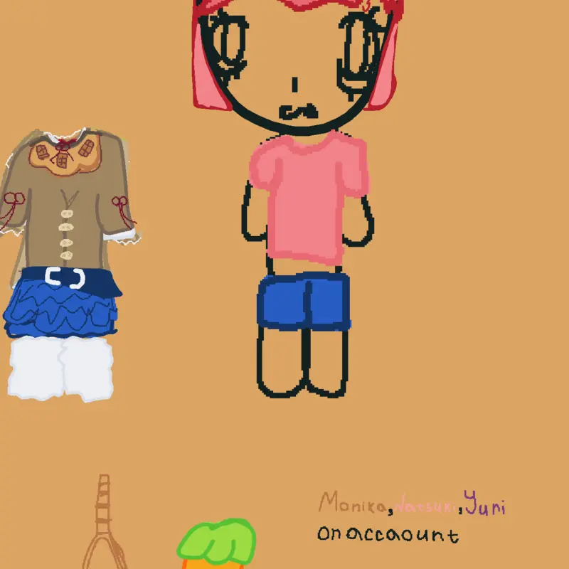 dressingup sayori ddlc dress by @kawaiimi_nyash1