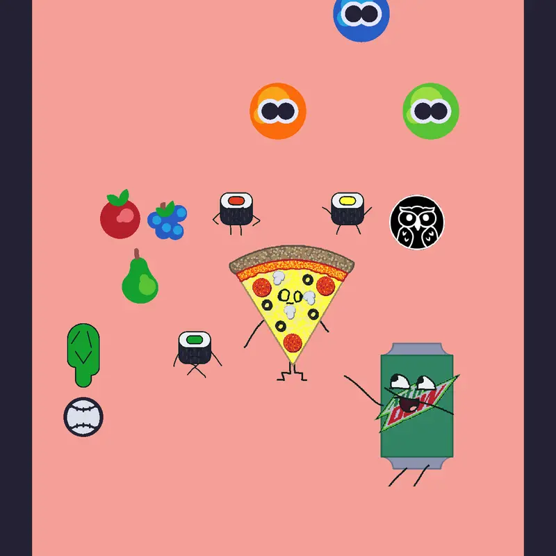 Pizza and sushis and mountain dew by @AdamCutter