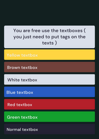 Textboxes with color