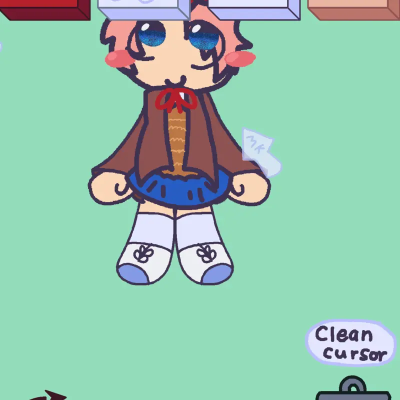 sayori ragdoll ^^ (blood warning) by @4QU4M4R1N3
