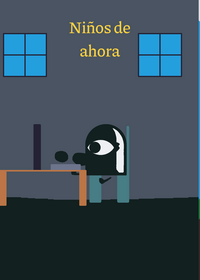Niños sobre la casa creando una casa