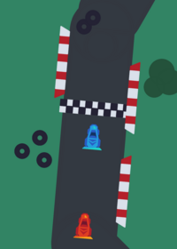 Race Track but with someone following you |