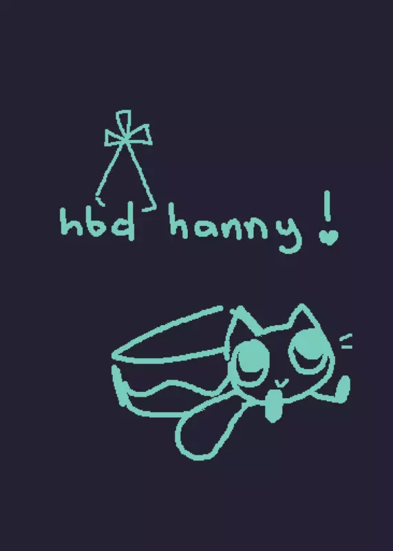 hbd hanny <3 by @confuzzle