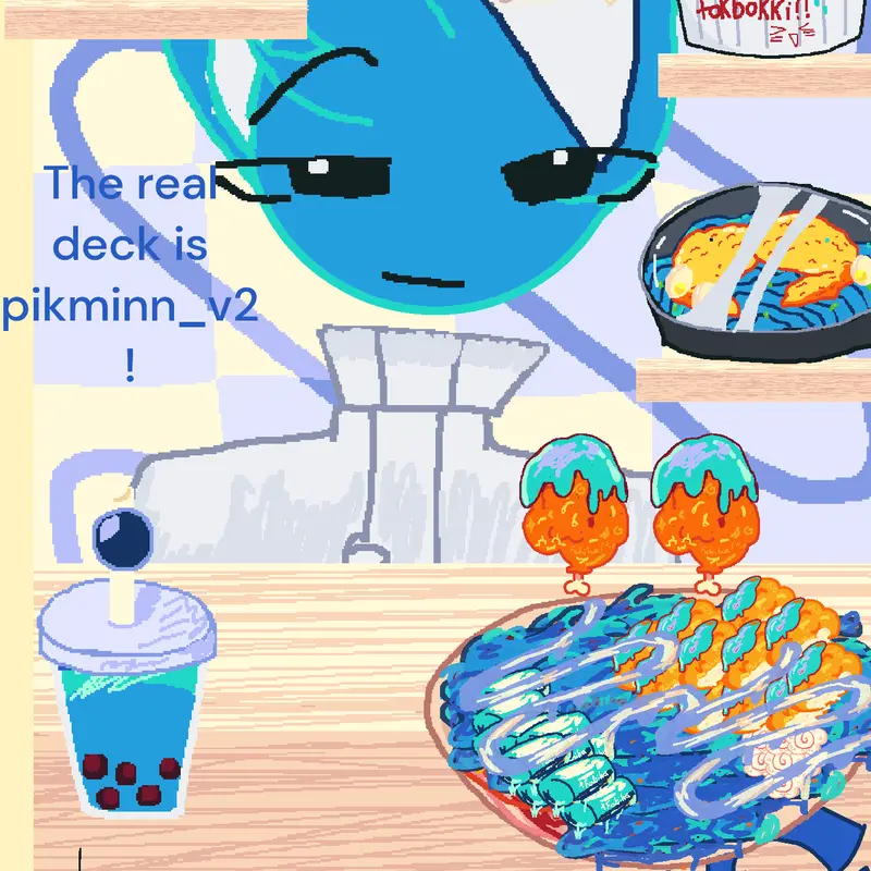 Mukbang but all is blue! by @nahla_indo9