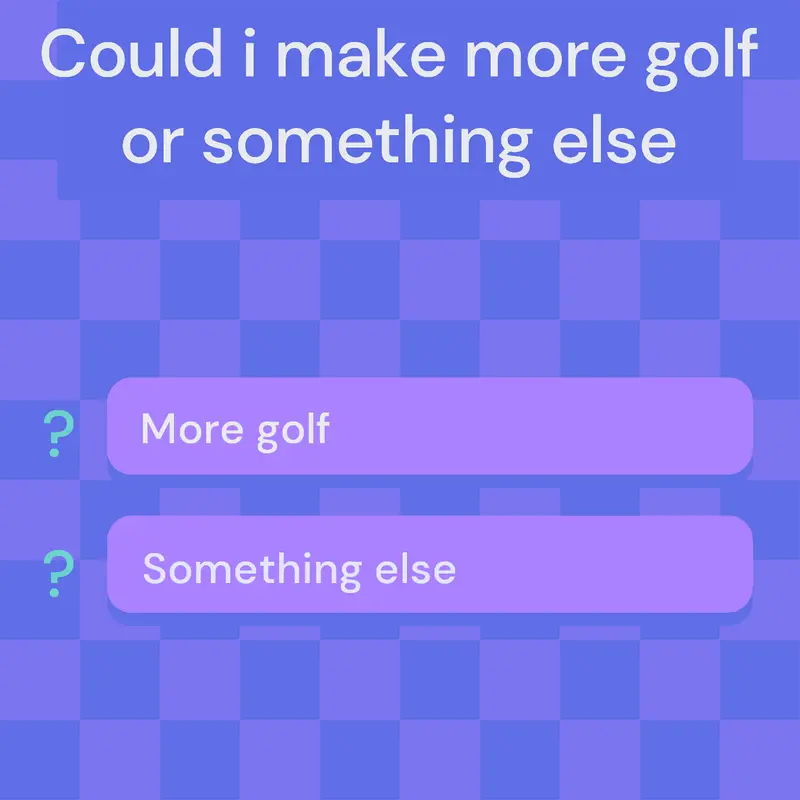 More golf or SMTH else? by @Osmantu