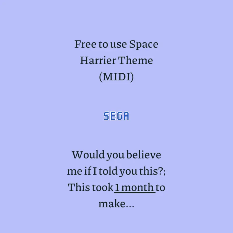 Space Harrier Main BGM by @gl1tchgreenzGD