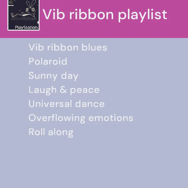 Vib ribbon playlist by @Redly