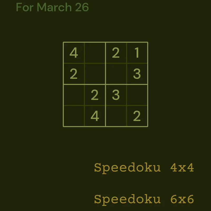 Speedoku by @irondavy