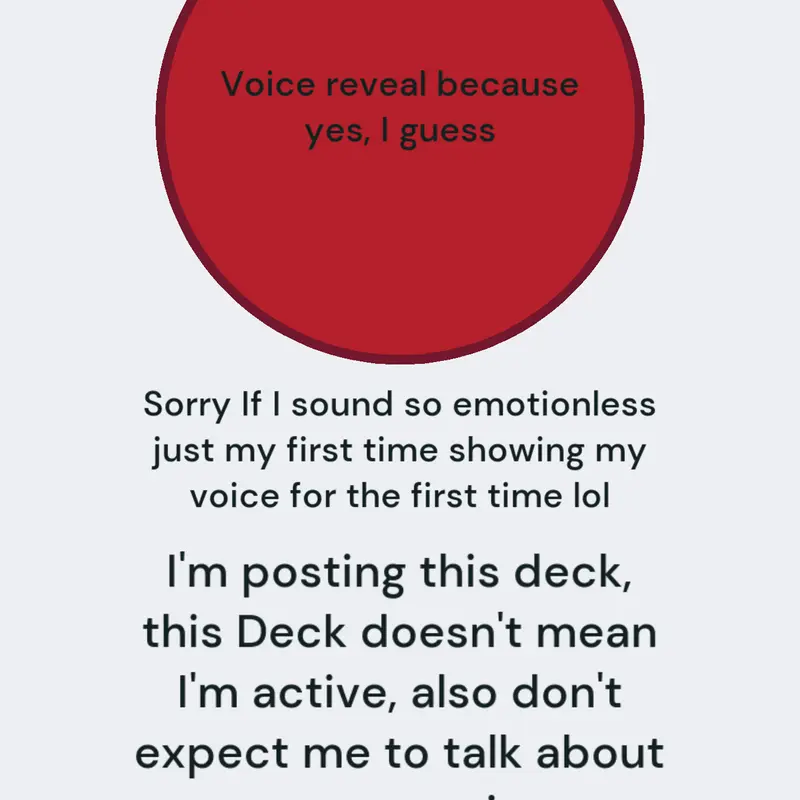 Voice reveal By the guy who walkin' here by @RusherKiller