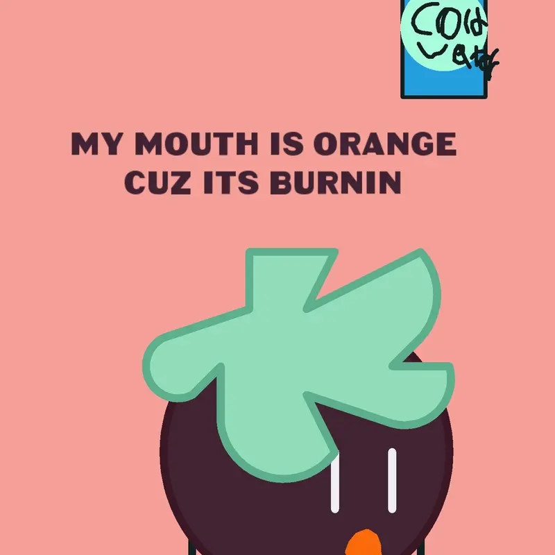 Barbecue chip is burning mangosteen by @Mangosteen_BFDI