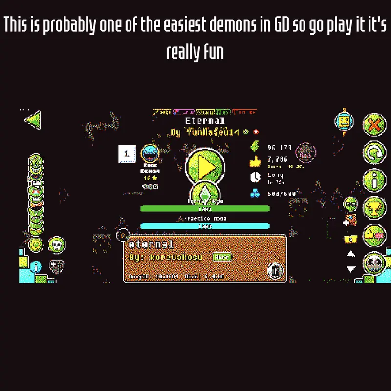 Demon easy gd Geometry Dash gddl idk by @-BRS-