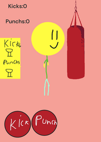 Punching bag training, simulator￼￼