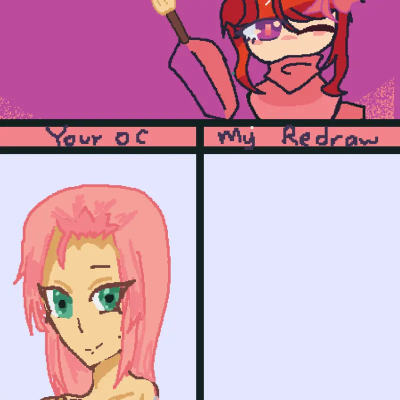 Redraw me please by @kaachan_1267