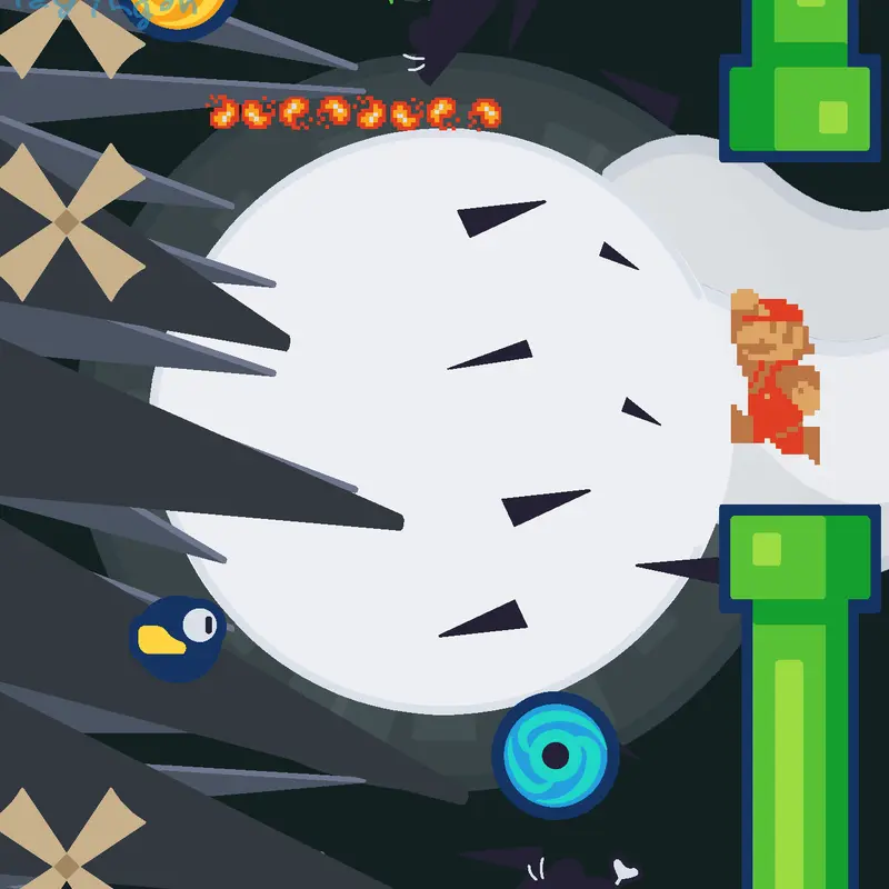 Mario flapper bossbattle by @MILKYBANANA