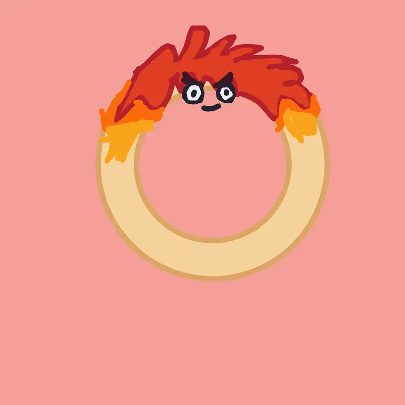 Rengoku donut by @Rubix75