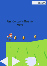 Mario quiere coger la bandera