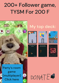 TYSM FOR 200+ FOLLOWERS