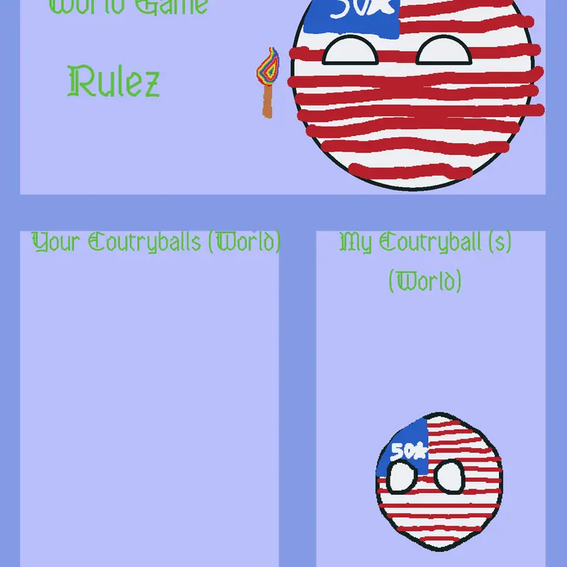 Coutryballs World drawing by @amtrakfanUwU256