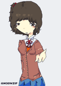 Me as Monika drawing / Tags: