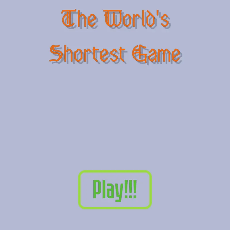 The World's Shortest Game by @Mr_Mint