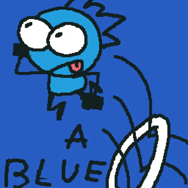 A blue hedgeog by @Gatofloo