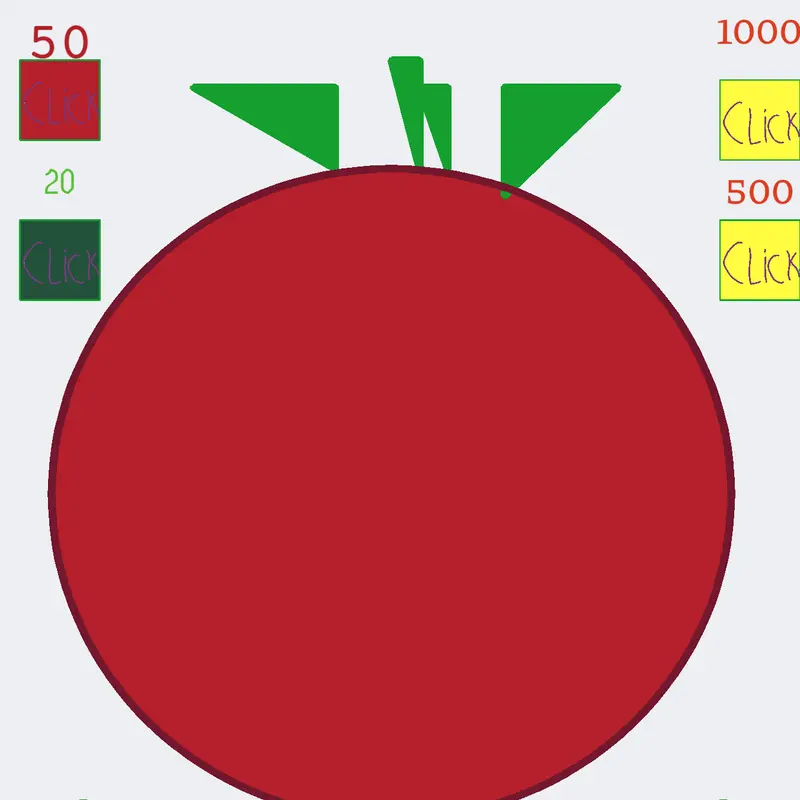 Tomato clicker by @cowmcduckington