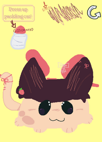 Dress up pwdding cat!
